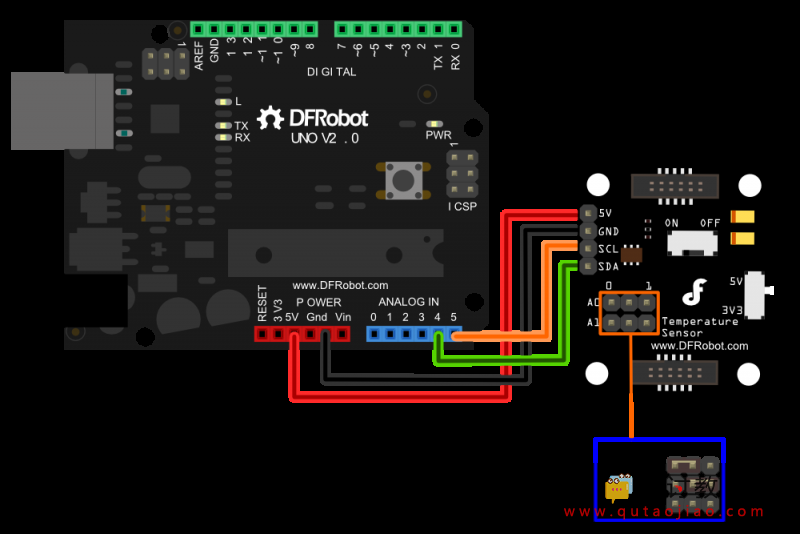 arduino温度湿度传感器-tmp100 温度传感器(gadgeteer compatible)