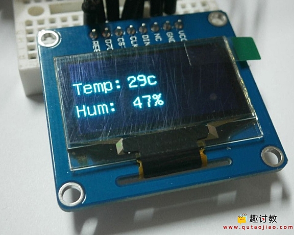 基于DHT11的Arduino OLED温度计和湿度计