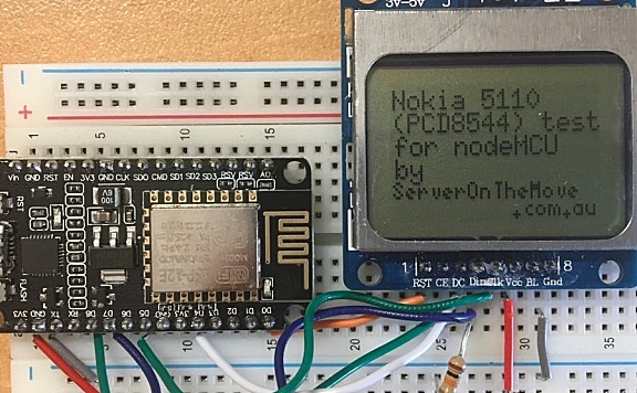 在nodemcu上使用诺基亚5110显示屏（Nokia5110 LCD）