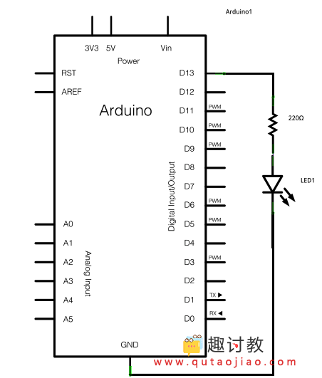 Arduino内置教程-数字-不用delay的LED闪烁
