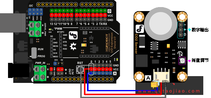Arduino气体传感器-CO2二氧化碳传感器模块V1