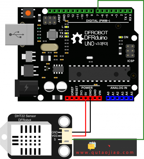 Arduino温度湿度传感器-高精度DHT22温湿度传感器
