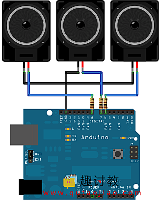 Arduino内置教程-数字-多重音调