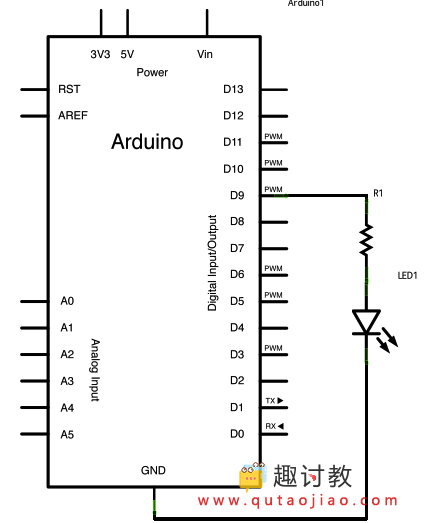Arduino内置教程-通讯-串口调光灯
