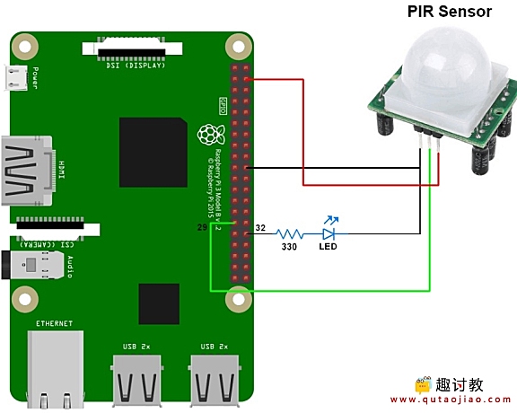 （七）树莓派进阶：PIR运动传感器与Raspberry Pi连接教程