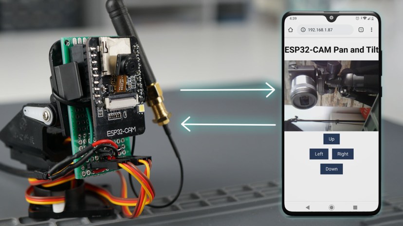 ESP32-CAM使用舵机控制旋转-视频流网络服务器（2 轴） – 趣讨教