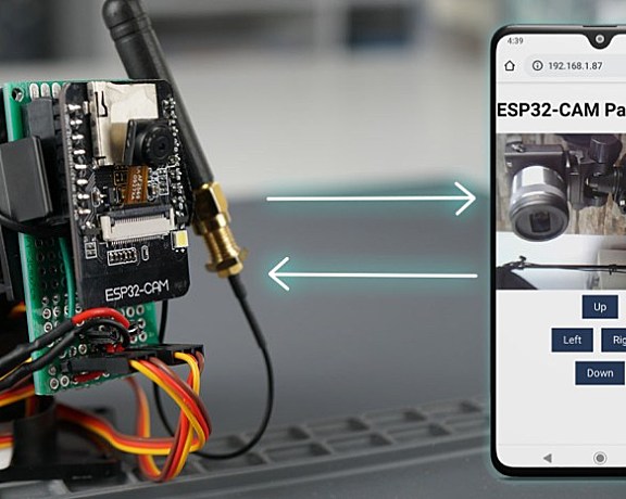 ESP32-CAM使用舵机控制旋转-视频流网络服务器(2 轴)