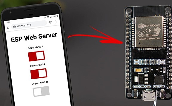 ESP32 Async Web Server – 使用 Arduino IDE 控制输出（ESPAsyncWebServer 库）