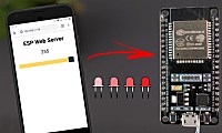 带滑块的 ESP32 Web 服务器:网页控制 LED 亮度 (PWM)