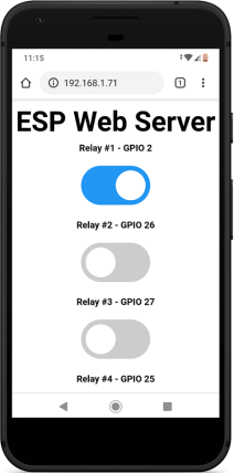 ESP32 继电器模块 – 控制交流电器(Web 服务器)