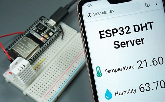 ESP32 DHT11/DHT22 Web 服务器——使用 Arduino IDE 的温度和湿度