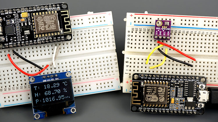 ESP8266两块板之间的客户端-服务器 Wi-Fi 通信 (NodeMCU)