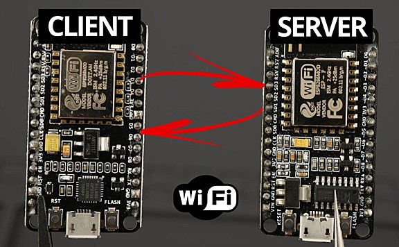 ESP8266两块板之间的客户端-服务器 Wi-Fi 通信 （NodeMCU）